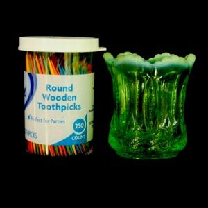 Jefferson glass toothpick holder